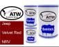 Preview: Jeep, Velvet Red, NRV: 500ml Lackdose + 500ml Klarlack + 250ml Härter - Set, von ATW Autoteile West.
